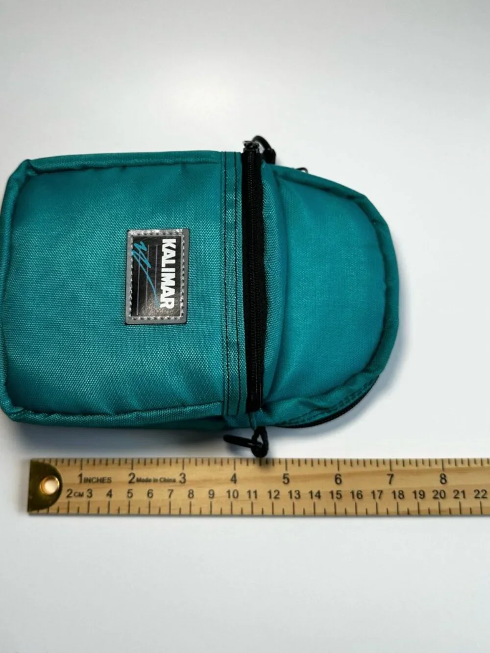 Kalimar Vintage 90s Small Teal Shoulder Nylon Camera Pouch Bag, No Straps